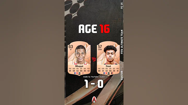 Mbappe VS Doue FIFA EVOLUTION AGE 16 - 23! #fc25 #fifa #cardfifa #shorts #austor