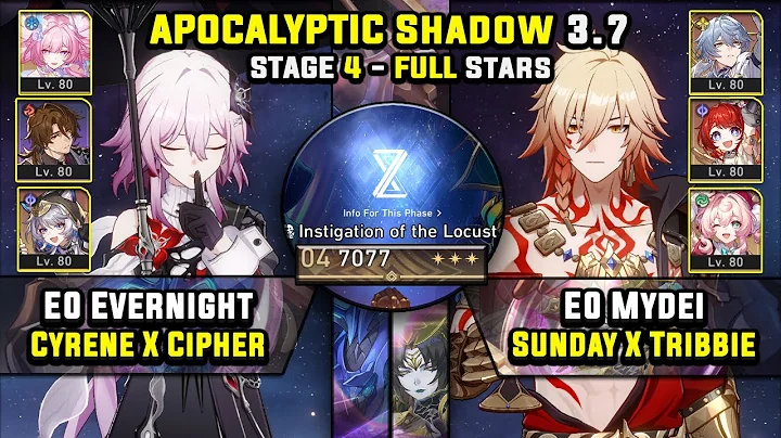 E0 Evernight Carry W/ Cyrene & E0 Mydei Carry (3 Stars) Apocalyptic Shadow 4 Honkai Star Rail 3.7
