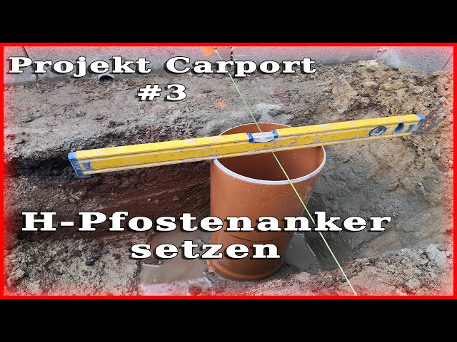 tråd Premier niveau Project Carport # 3 - Set the post anchor and prepare the ground - YouTube