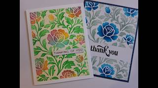 🎨 Ink Blending 2 Ways with Altenew Stencils! Easy Floral Cards ✨