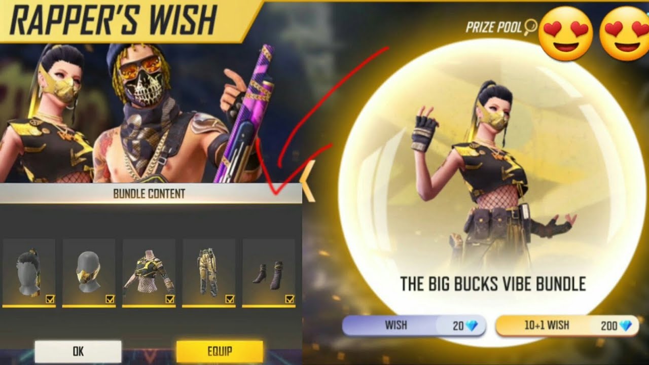 How to get 'THE BIG BUCKS VIBE BUNDLE'  in rappers wish event.