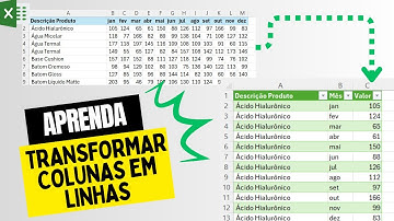 Como Transformar Colunas em Linhas no Excel | Truque Rápido e Fácil!