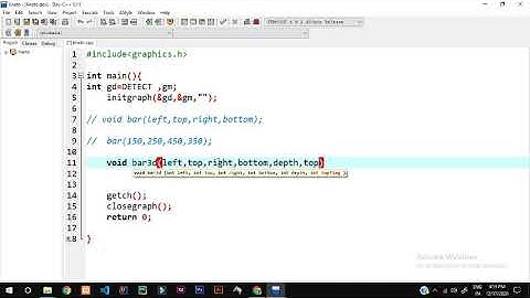 Bar3d Function in c graphics || C Graphics Tutorial #17