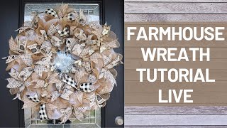 Large Farmhouse Wreath Live