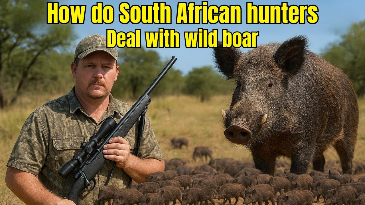 How do South African hunters deal with millions of wild boar?