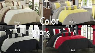CHIC HOME WHITEHALL SOLID COLOR COMFORTER SET