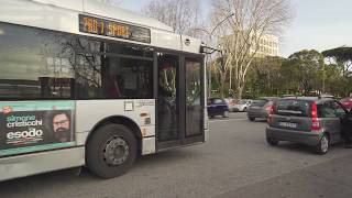 Italy, Rome, bus 780 ride from Magliana (Impruneta) to EUR Magliana