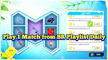 Call Of Duty Mobile Play 1 Match from BR Playlist Daily Task Complete