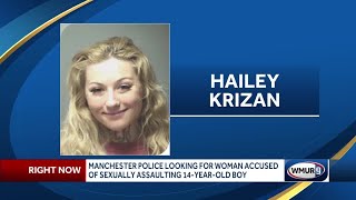 Manchester police looking for woman acused of sexually assaulting 14-year-old boy