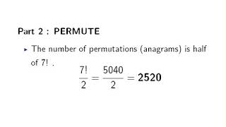 Discrete Mathematics -  Anagrams as Permutations