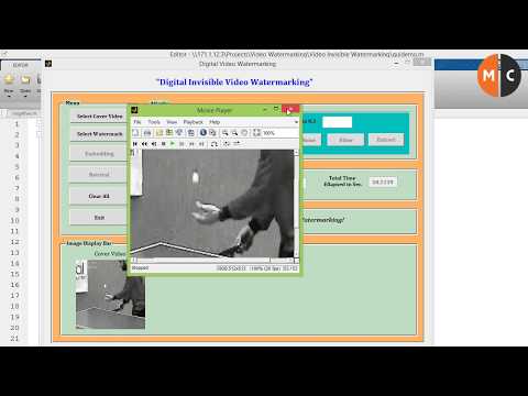MATLAB code of Invisible Video watermarking with Noise Attack