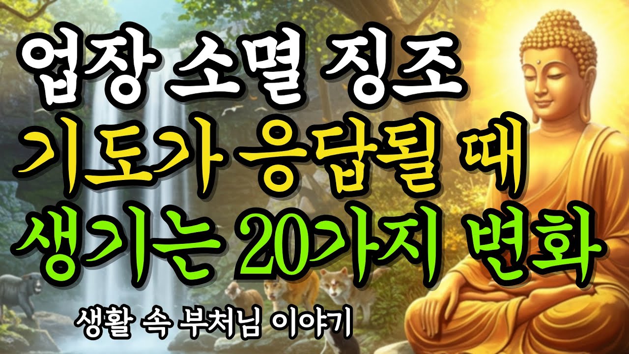 업장 소멸 징조｜기도가 응답될 때 생기는 20가지 변화│불교명언│부처님말씀│오디오북