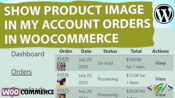 How to Display Product Image in My Account Orders Page in WooCommerce WordPress | Products Thumbnail