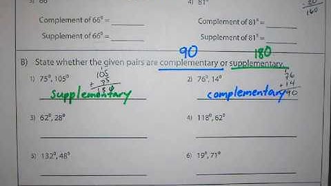 Complementary and Supplementary Angles - Word Problem
