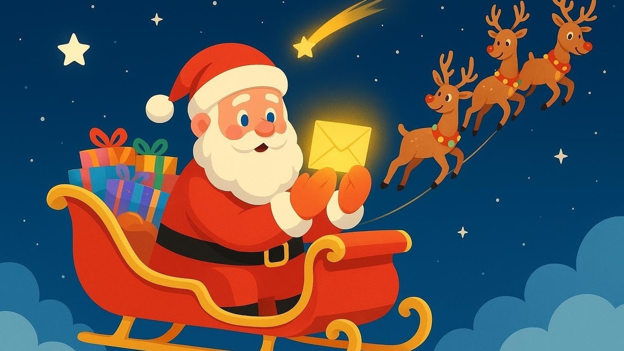 Caro Babbo Natale... 🎄 Canzone natalizia animata | Canzoni di Natale per bambini