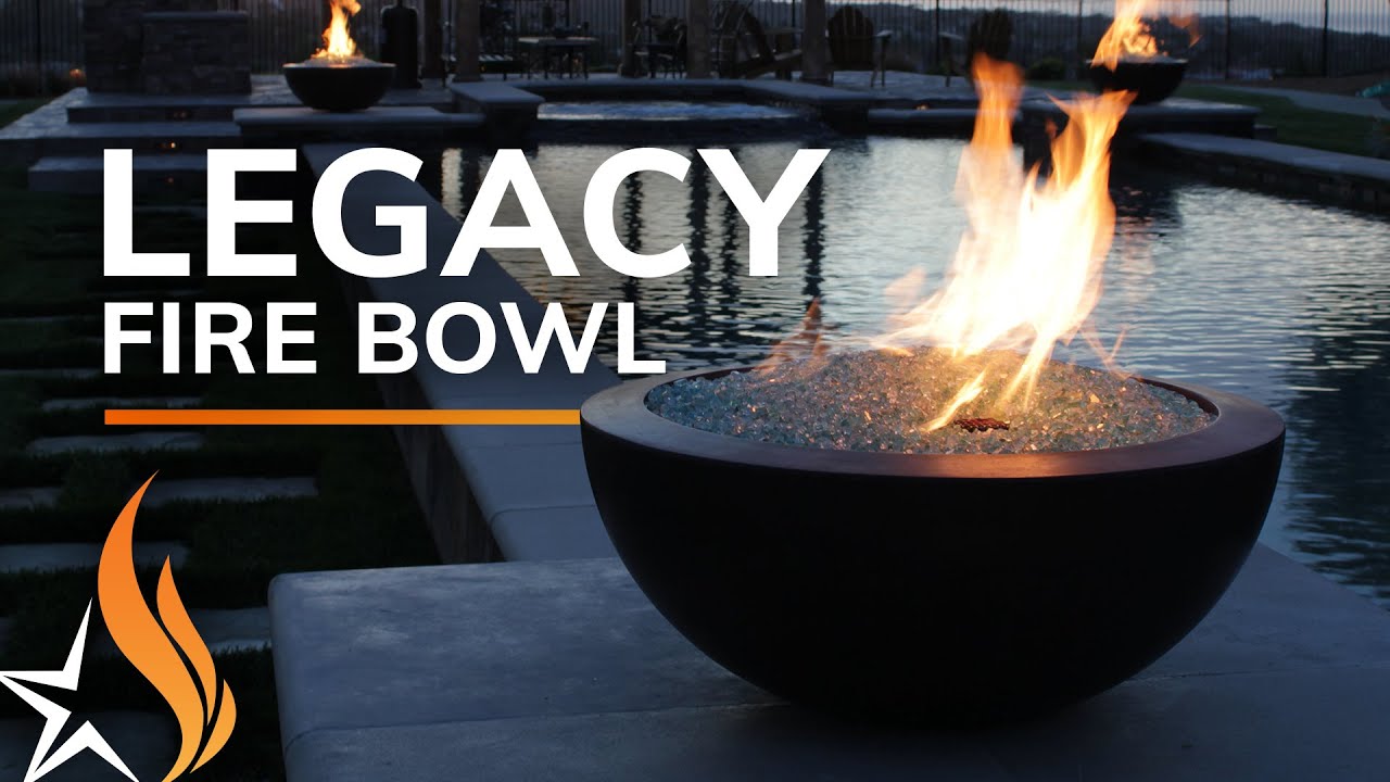 The Legacy Fire Bowl with Fire Glass YouTube
