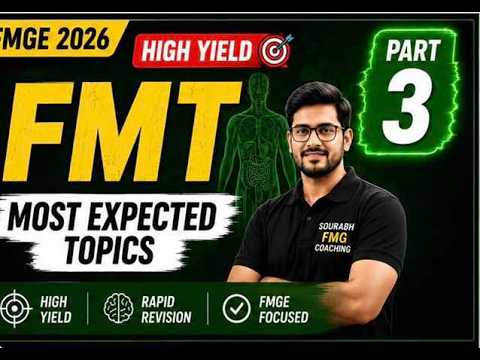 HIGH YIELD TOPICS OF FMT PART 3#fmge #neetpg