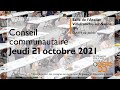 Conseil communautaire octobre 2021