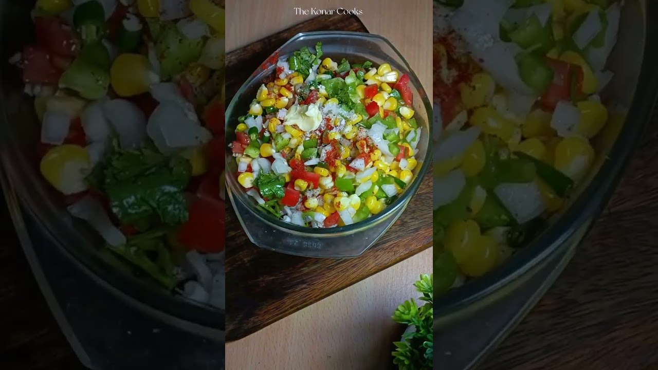 SWEETCORN CHAT / AMERICAN CORN SALAD 🥗 🌽 