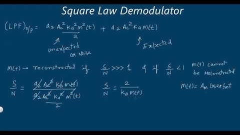 Analog Communication lecture 8 | Square Law Demodulator | gate IES PSU  #kamaldheeriya