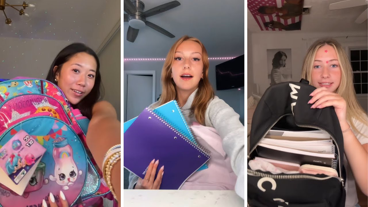 Pack My Backpack With Me | TikTok Compilation 19