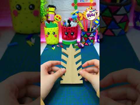 زينه سهله وجميله من ورق الكرافت اختراع       