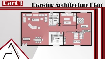 Autocad Architecture:How to Draw architecture plan easily||Set Blocks, Hatch and Write Text ||Part 3