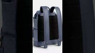 Coach League flap backpack in signature canvas jacquard.