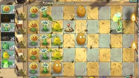 Plants vs. Zombies 2 Pyramid of Doom Level 07 ios iphone gameplay