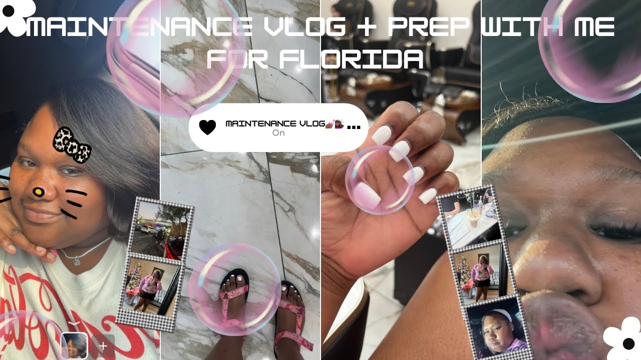 MAINTENANCE VLOG + PREP WITH ME FOR FLORIDA | nails, toes, hair lashes, packing, etc.