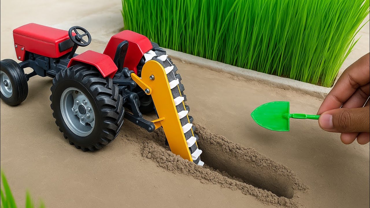diy tractor mini jcb drain digger Machine tractor science project 