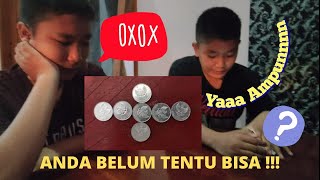BIKIN PUSING!!!! ASA OTAK DENGAN KOIN, JUMLAH VERTIKAL DAN HORIZONTAL JADI 5 DENGAN 2 LANGKAH