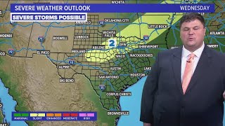 DFW Weather | Chances for severe storm on Wednesday, 14 day forecast