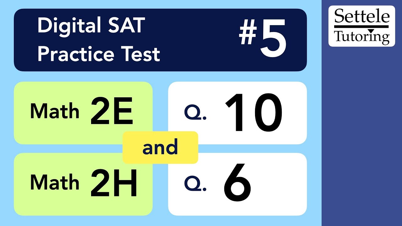 Digital SAT 5, Math Module 2H, Question 6 (statistics) - YouTube