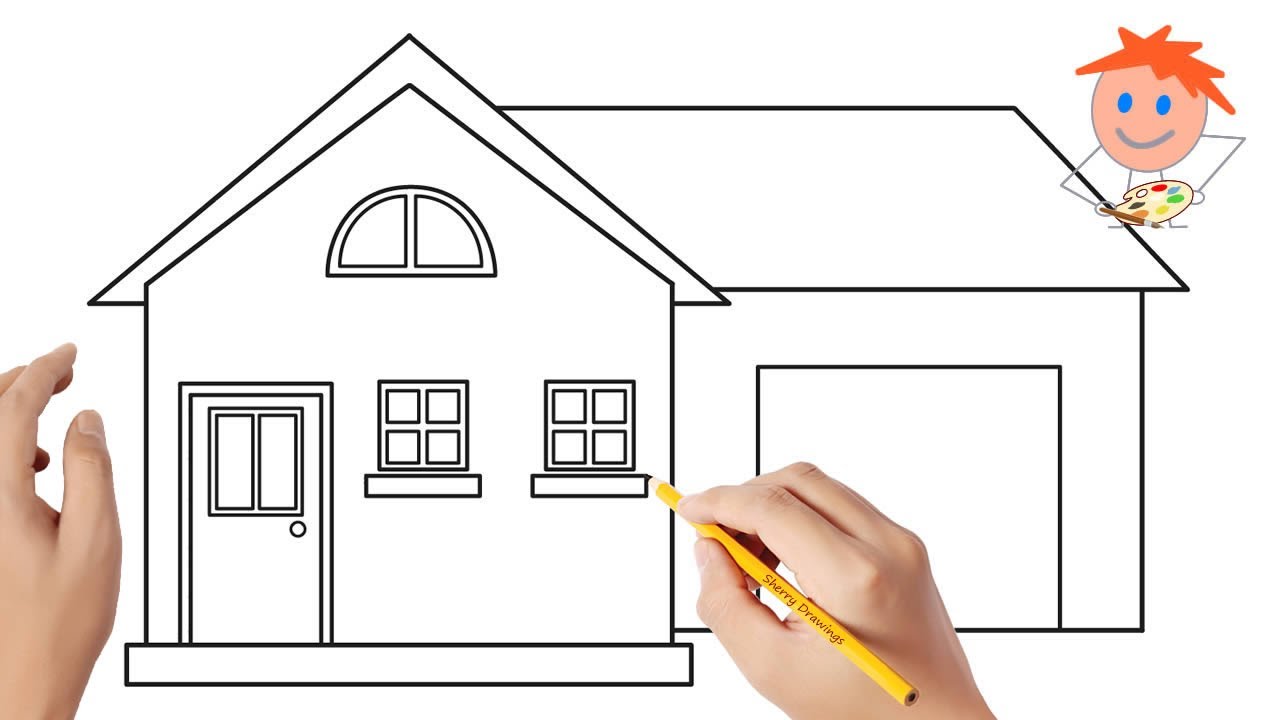 How to draw a house #4 | Easy drawings - YouTube