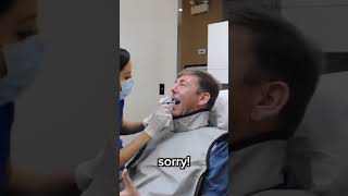 awkward dentist appointment: she fell into the patient&#39;s lap! #shorts