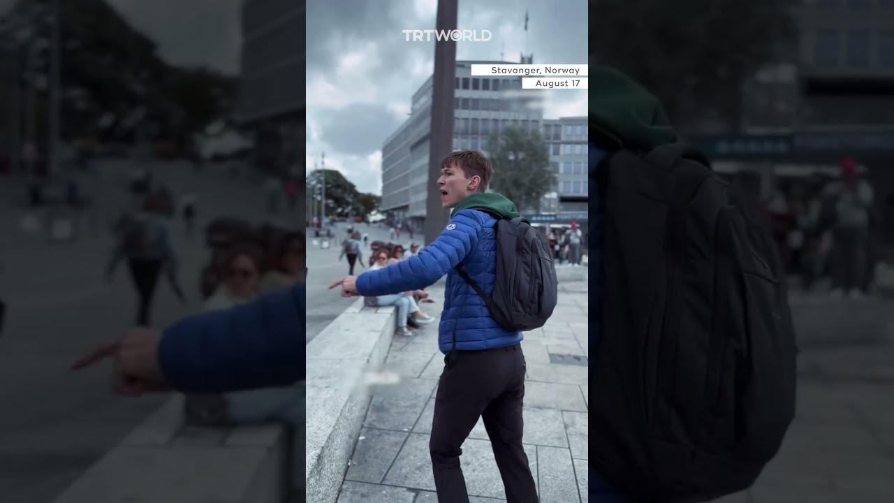 Norway Racists Sabotage Pro Palestine Protest