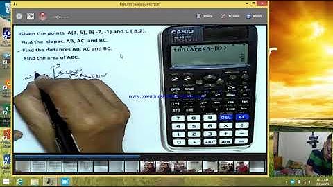 SLOPE OF LINE, DISTANCE BET TWO POINTS, AREA USING FX 991EX