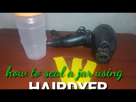 how to seal a jar using hairdryer || paano maglagay ng plastic seal sa garapon