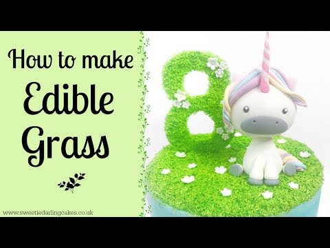 How To Make Edible Grass For Cakes