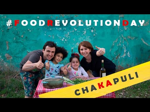 Katy \u0026 Acho Cooking - ჩაქაფული / Chakapuli [#FoodRevolution]