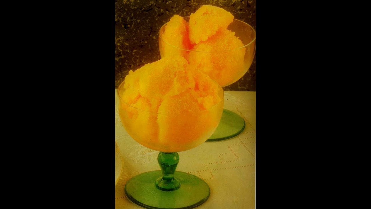 Peach Granita Recipe (low Fat Ice Cream) - YouTube