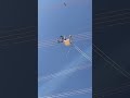 Spacer installation Overhead transmission line work #foryou
