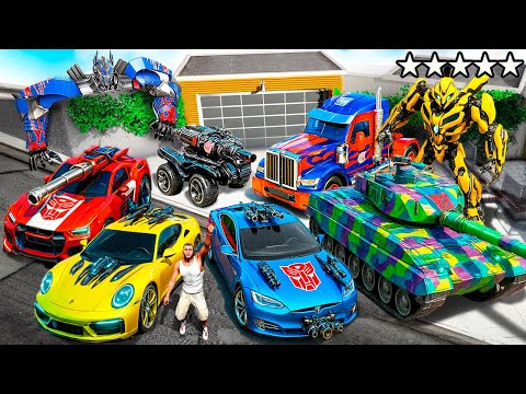 Collecting TRANSFORMERS CARS in GTA 5!