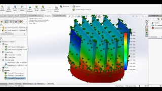 Thermal sink simulation in Solidworks for beginners