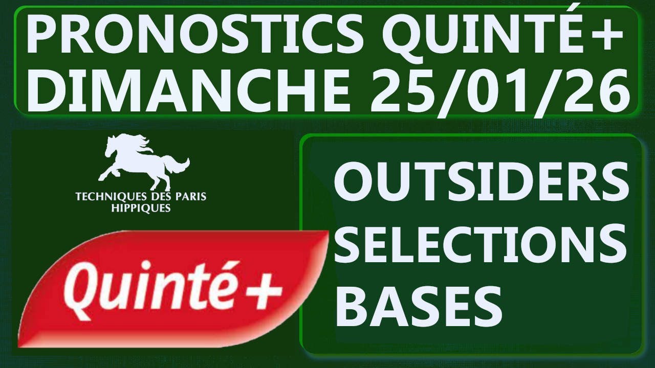 PRONOSTIC ET BASE QUINTÉ+ DU DIMANCHE 25 JANVIER 2026 | ATTELE | R1C6 | VINCENNES 
