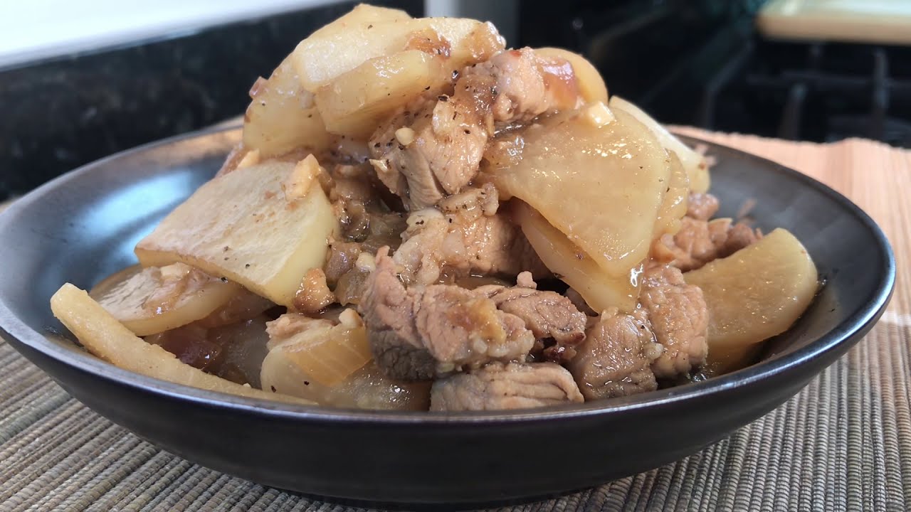 KILAWING LABANOS WITH PORK (PICKLED DAIKON WITH PORK) YouTube