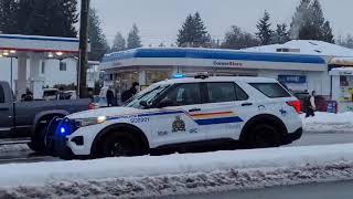 Surrey RCMP Police Responding in Heavy traffic
