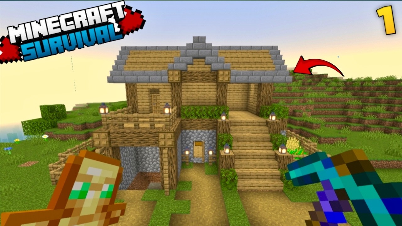 My PERFECT Start in Minecraft Survival PE !😍 - YouTube