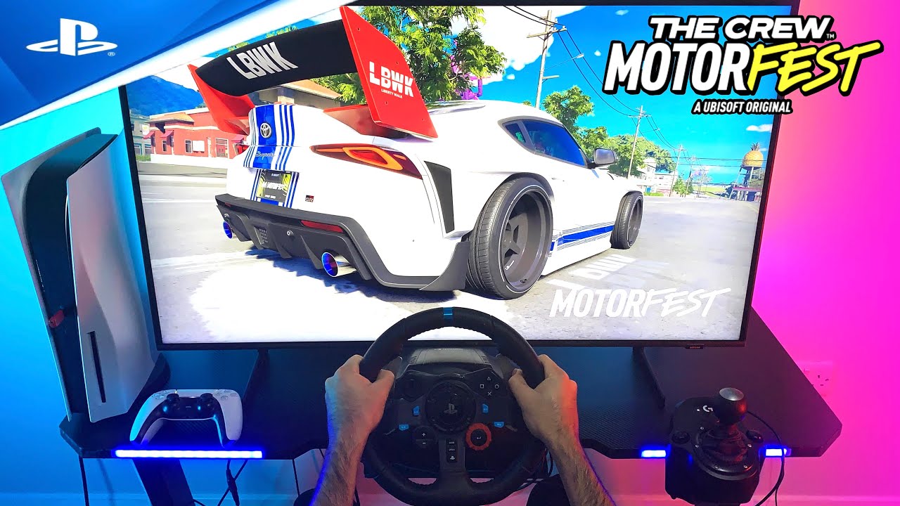 the crew motorfest on ps5 with Logitech g29 it's just amazing